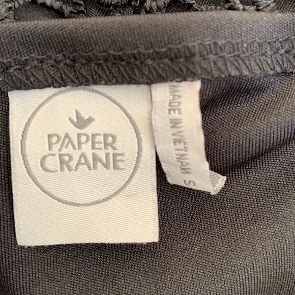 Vintage black lace Cami crochet crop top tank Paper Crane Size Small‎ - Picture 8 of 11